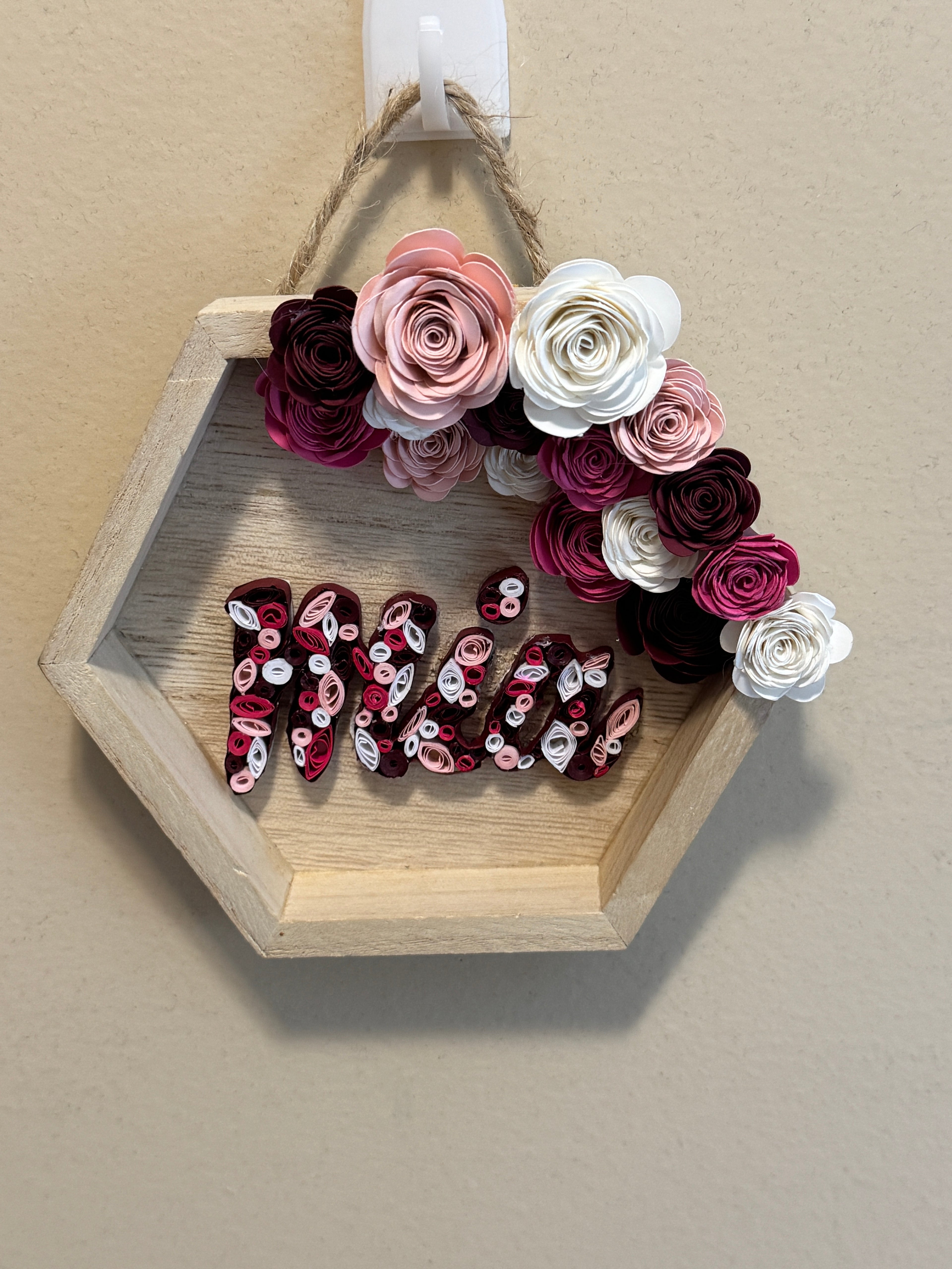 Paper Name Sign with Decoration